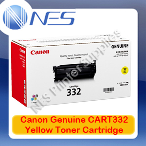 Canon Genuine Cart332Y Yellow Standard Yield Toner Cartridge for LASER SHOT LBP7780Cx